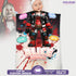 Personalized Baby Superhero Blanket – Harley Quinn Style | Custom Name, Date & Bold Backgrounds